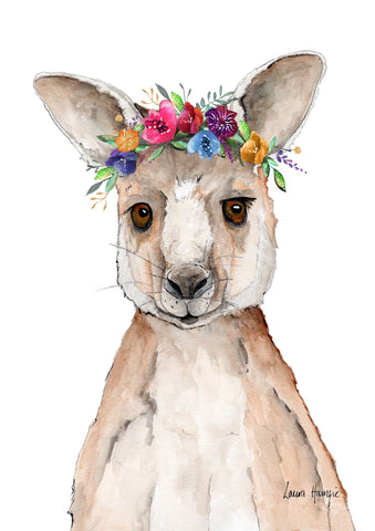 Kenzi the Kangaroo with Flower Crown