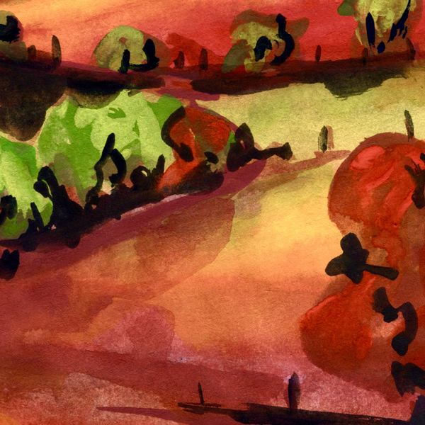 Landscape - Orange rolling hills