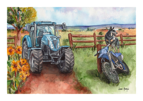 Farm and Motorbike