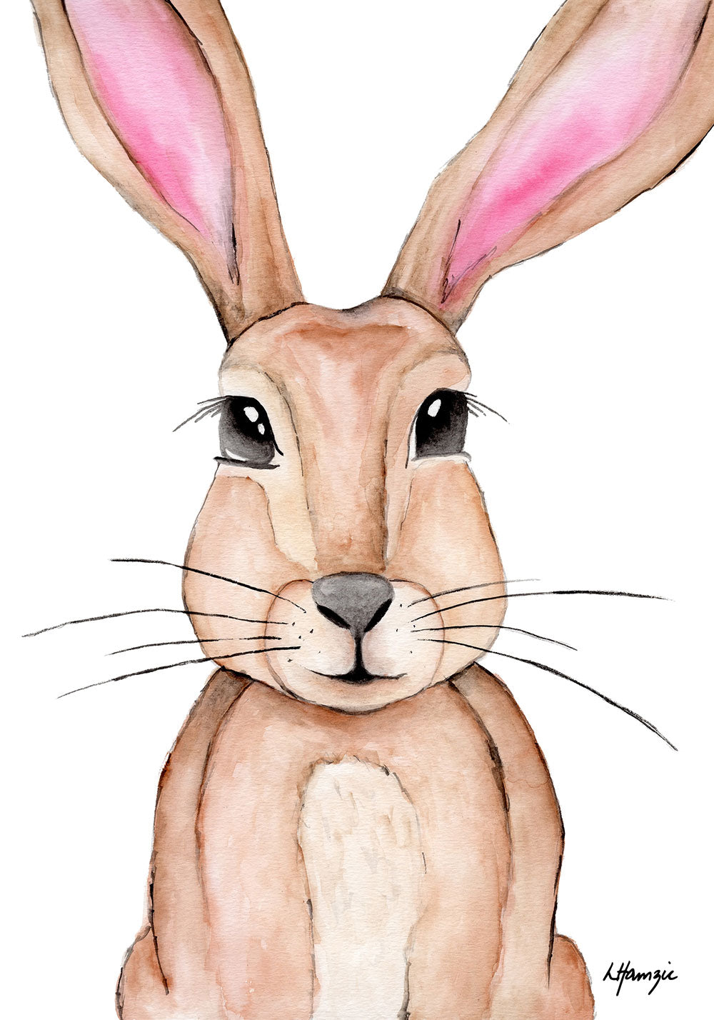 Woodland Rabbit A4 Unframed